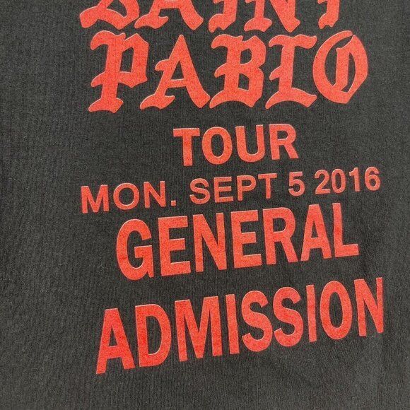 Saint Pablo Tour 2016 General Admission Concert Shirt Kanye Yeezus Adult Size S - Picture 5 of 10